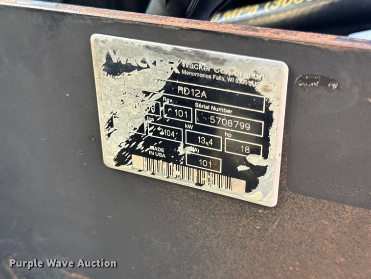 image for item DO2378 Wacker Neuson RD12A double drum vibratory roller