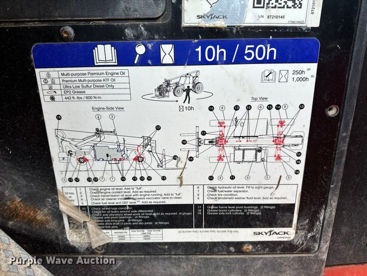 image for item DP5020 2019 SkyJack SJ1044 TH telehandler