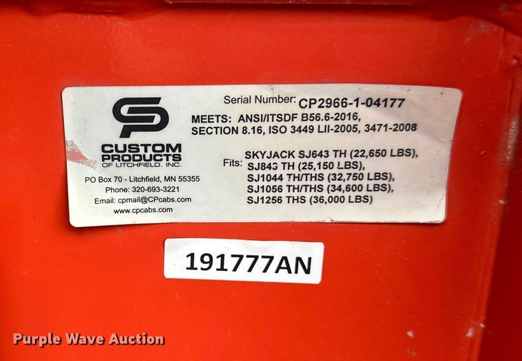 image for item DP5020 2019 SkyJack SJ1044 TH telehandler