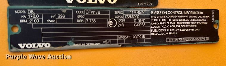 image for item DP5022 2015 Volvo L110H wheel loader