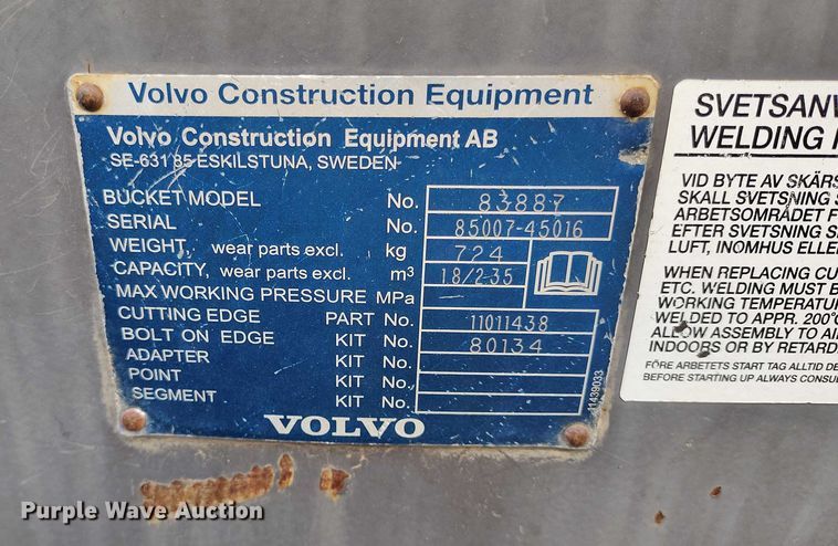 image for item DP5025 2017 Volvo L60H wheel loader