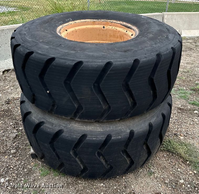 image for item DP8906 (2) Goodyear IT525 19.5L-24 tires and wheels