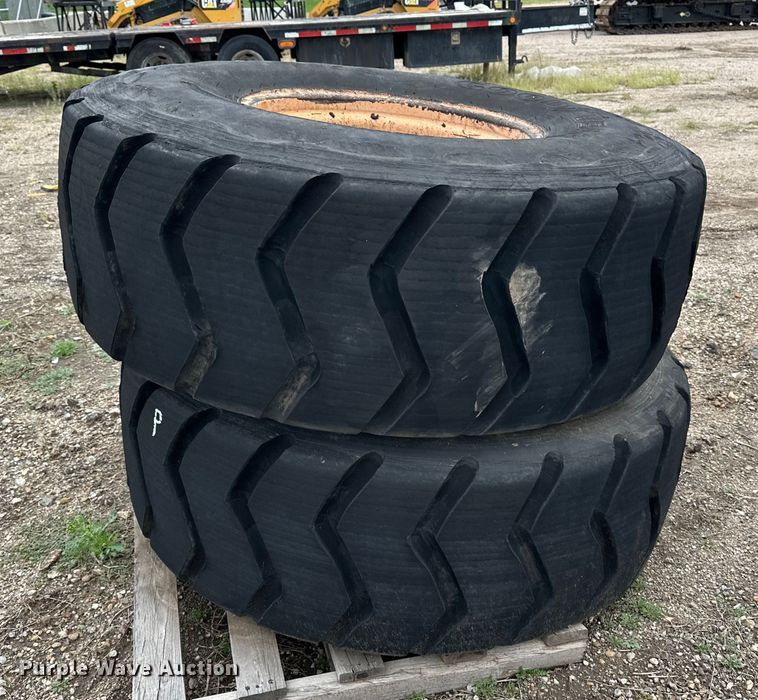 image for item DP8906 (2) Goodyear IT525 19.5L-24 tires and wheels