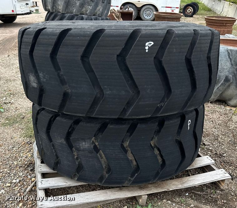 image for item DP8906 (2) Goodyear IT525 19.5L-24 tires and wheels