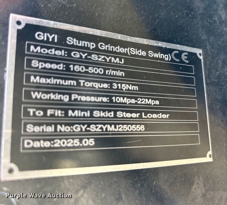 image for item DU1391 2025 GIYI GY-SZYMJ compact utility loader stump grinder