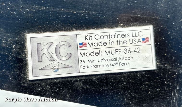 image for item DU1392 Kit Containers LLC MUFF-36-42 compact utility loader forks