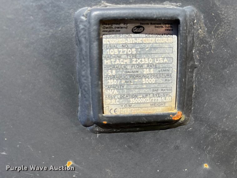 image for item DU1407 2015 John Deere 380G LC excavator