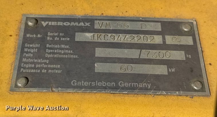 image for item DU3501 2006 Vibromax VM66D single drum vibratory roller