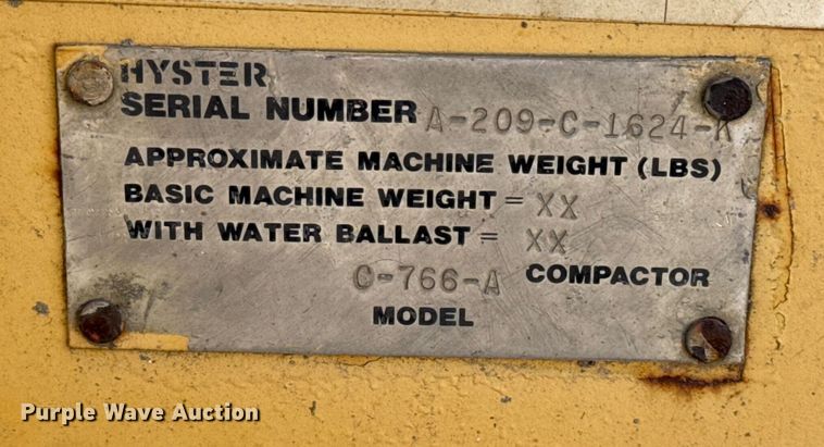 image for item DU3502 Hyster C-766-A double drum vibratory roller