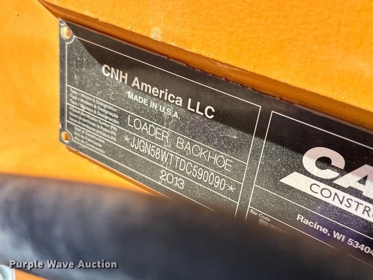 image for item DU3504 2013 Case 580 Super N WT backhoe