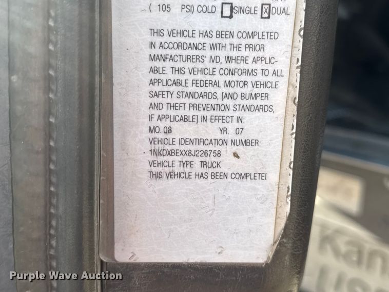 image for item DU3516 2008 Kenworth T800 dump truck