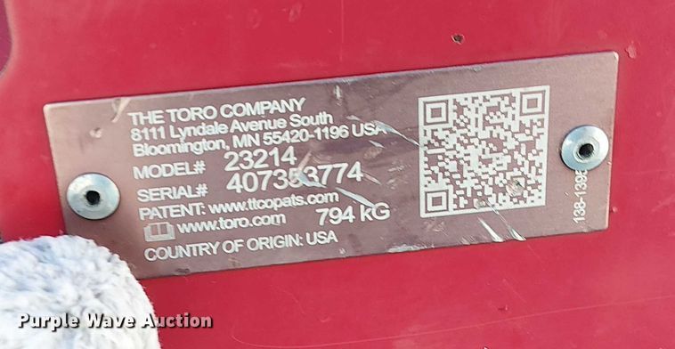 image for item DU3553 Toro STX 38 EFI Intelli-Sweep stump grinder
