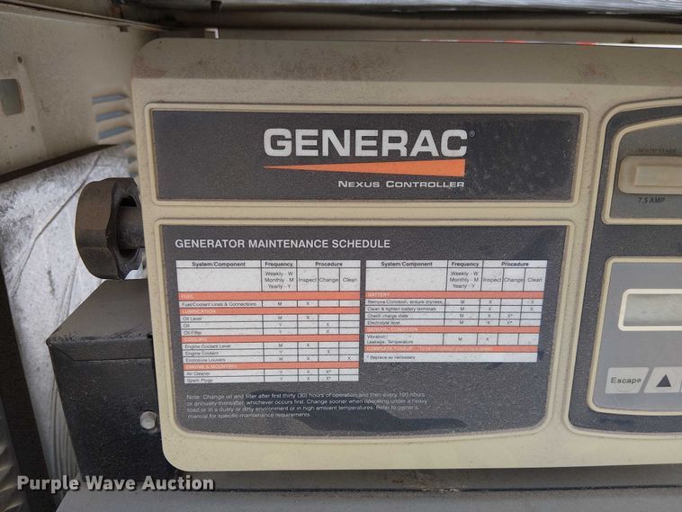 image for item DU3587 2010 Generac QT03016ANSX generator