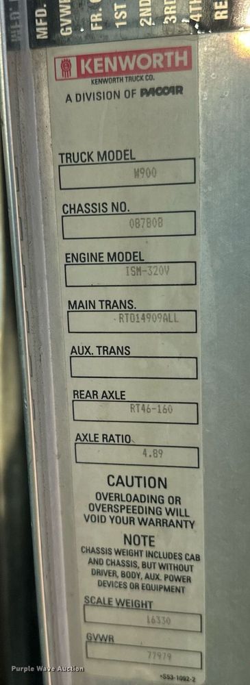 image for item DW4258 2005 Kenworth W900 ready mix truck