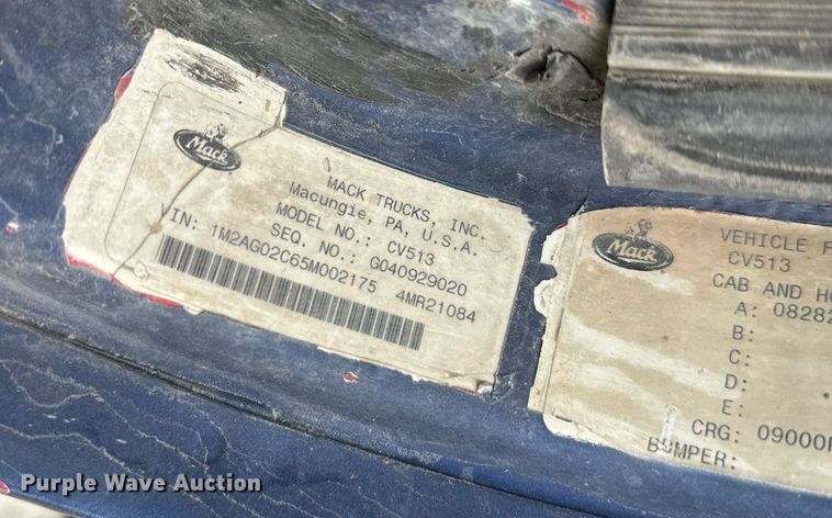 image for item DW4259 2005 Mack CV513 ready mix truck