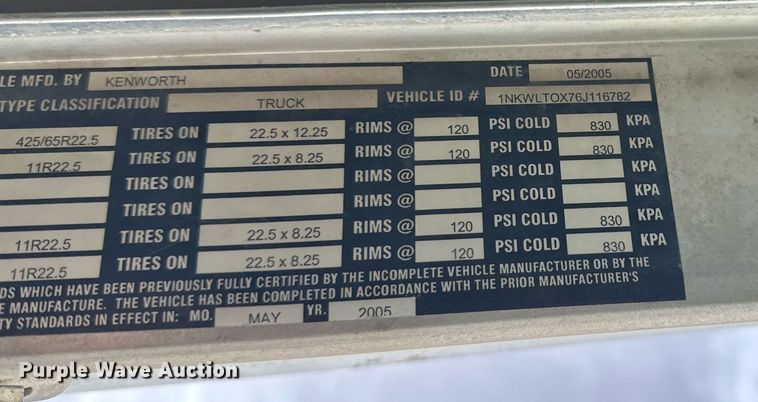 image for item DW4261 2006 Kenworth  W900 ready mix truck