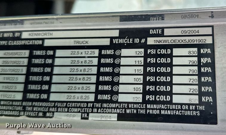 image for item DW4262 2005 Kenworth W900 ready mix truck