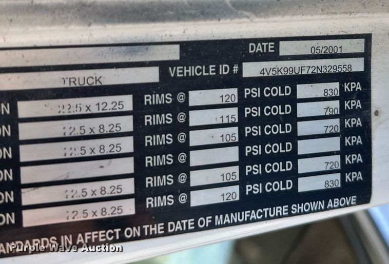 image for item DW4264 2002 Volvo VNL ready mix truck