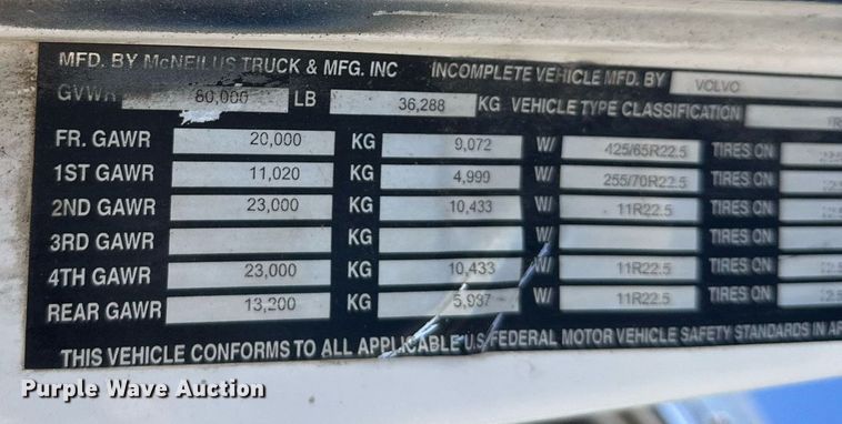 image for item DW4264 2002 Volvo VNL ready mix truck