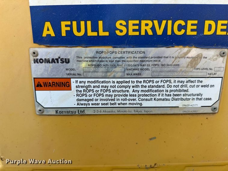 image for item DW4267 2012 Komatsu WA500-7 wheel loader