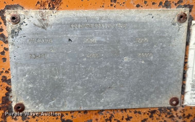 image for item DW6613 1999 Econoline MP423DE equipment trailer