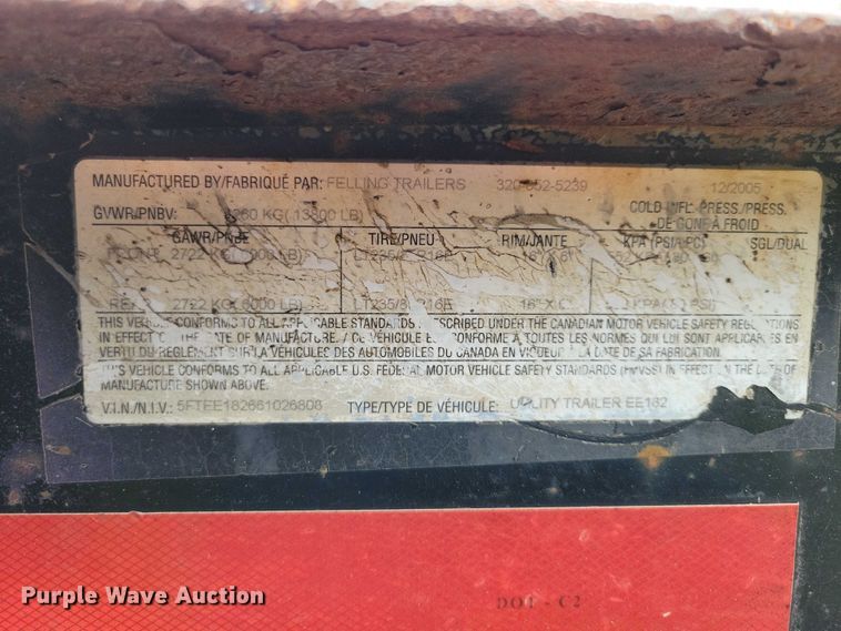 image for item DX6473 2006 Felling equipment trailer