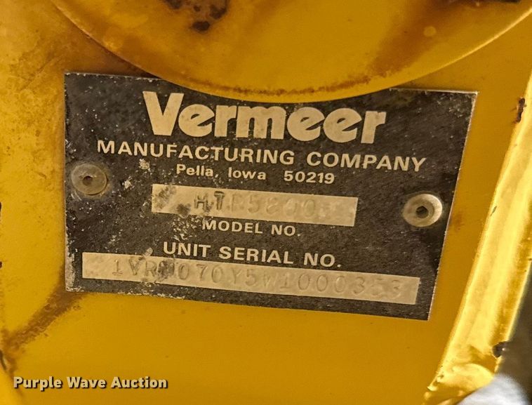image for item DY8239 1998 Vermeer V-5800 trencher