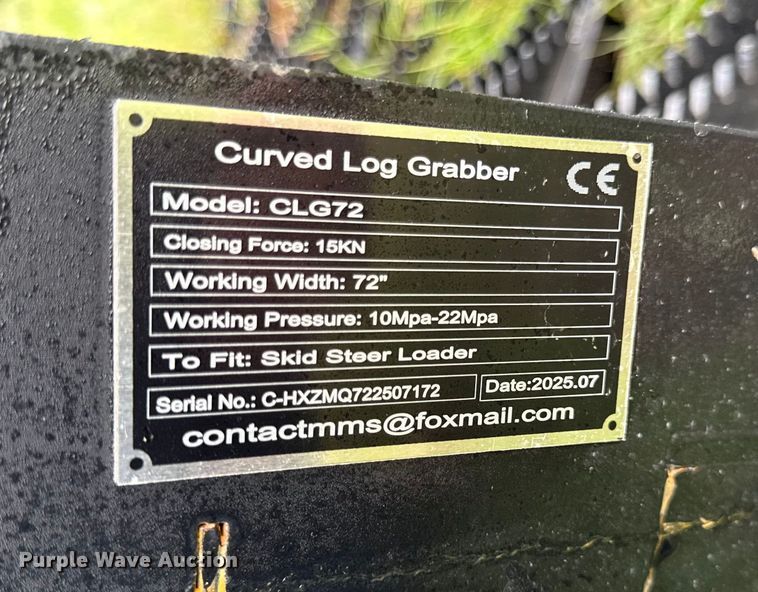 image for item DY8263 2025 GIYI CLG72 skid steer grapple bucket