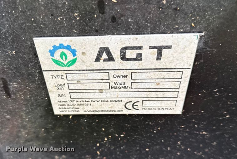 image for item DY8264 2024 AGT skid steer breaker