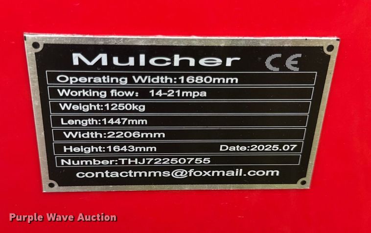 image for item DY8276 2025 GIYI skid steer mulcher