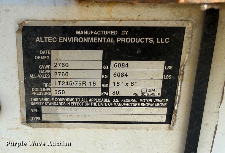 image for item DY8290 2012 Altec CFD-1217 wood chipper