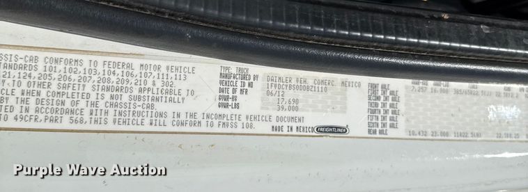 image for item DY8293 2013 Freightliner Business Class M2 digger derrick truck