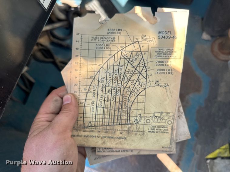 image for item EA1949 Gradall 534D9-45 telehandler