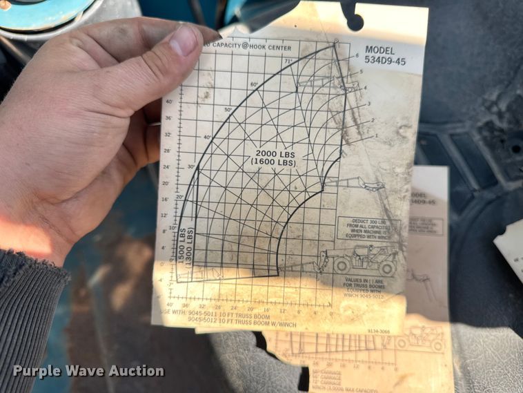 image for item EA1949 Gradall 534D9-45 telehandler