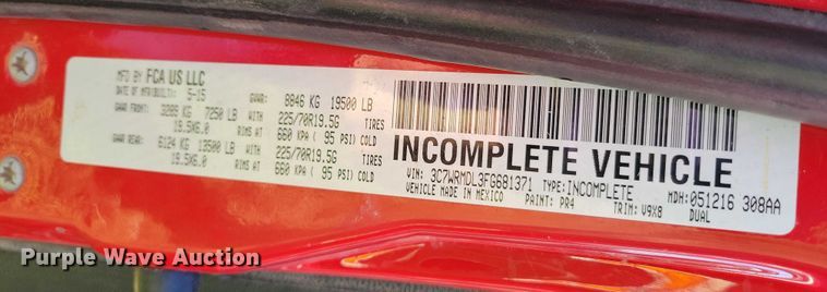 image for item EA2635 2015 RAM 5500 dump flatbed truck