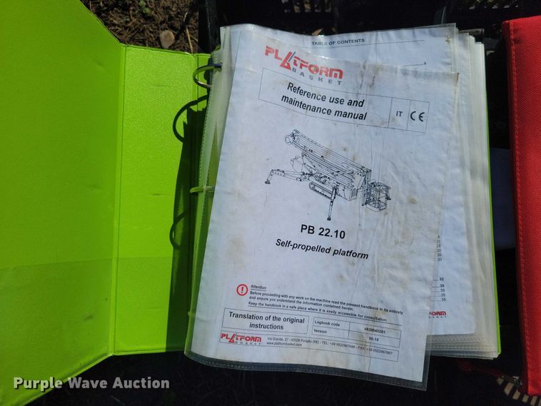 image for item EA2636 2018 Platform Basket PB 22.10 tracked boom lift