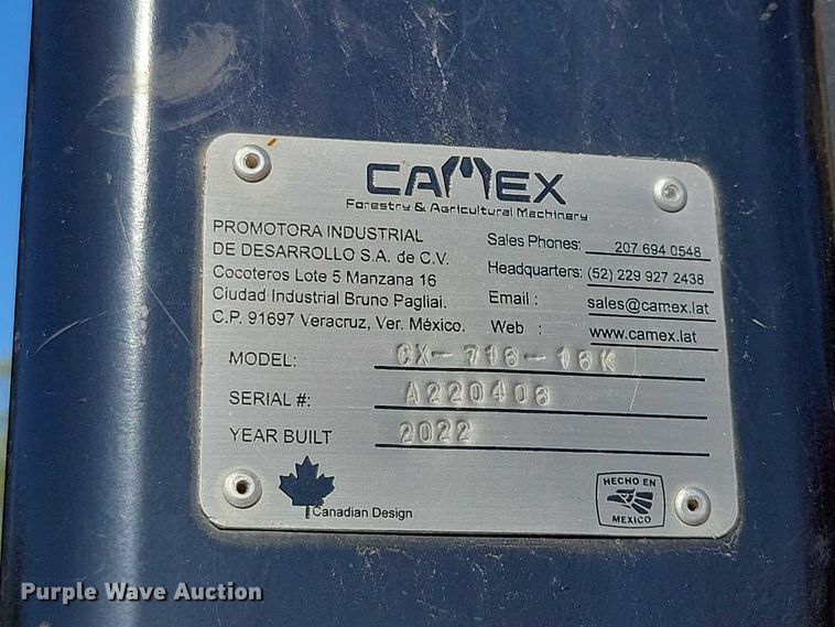 image for item EA2637 2022 Camex CX-716-16K log loader