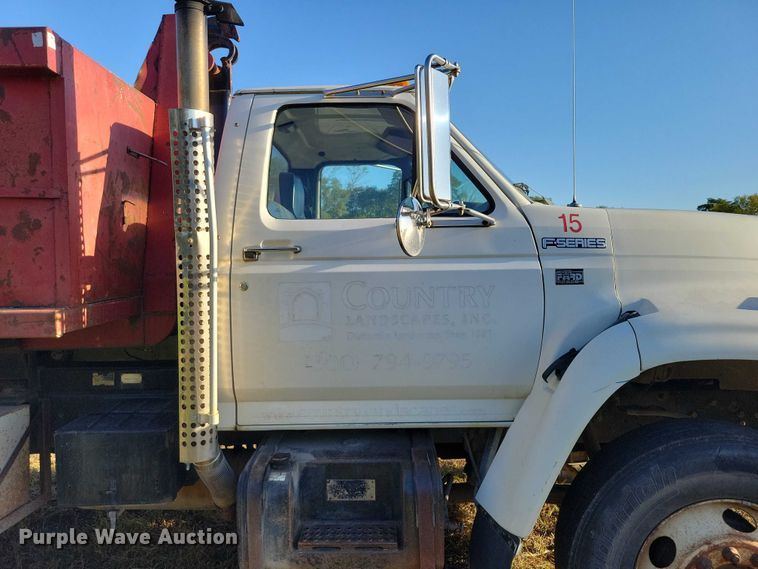 image for item EA2640 1998 Ford F800 hook lift truck