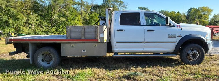 image for item EA2646 2017 RAM 5500 Crew Cab flatbed truck