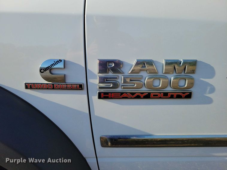 image for item EA2646 2017 RAM 5500 Crew Cab flatbed truck