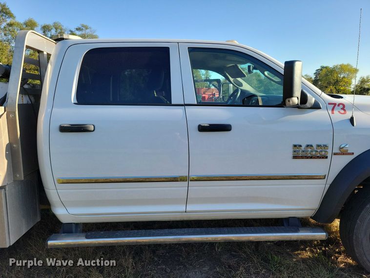 image for item EA2646 2017 RAM 5500 Crew Cab flatbed truck