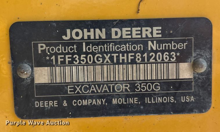 image for item EA7568 2017 John Deere 350G LC excavator