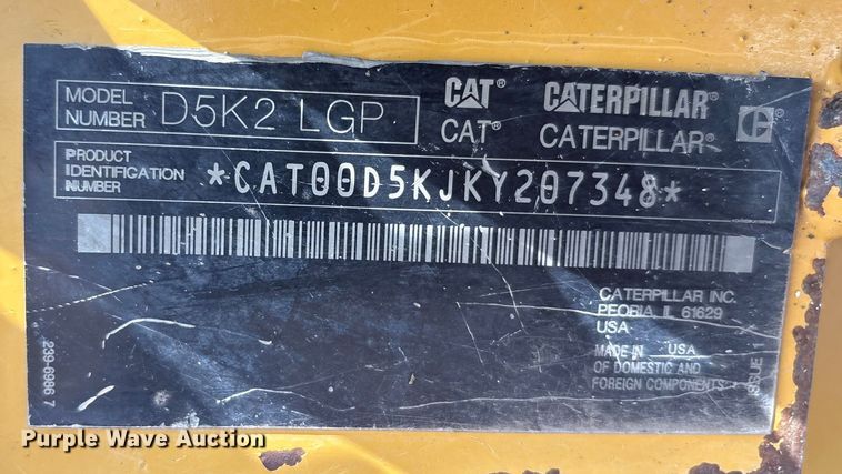 image for item EA7569 2019 Caterpillar D5K2 LGP dozer