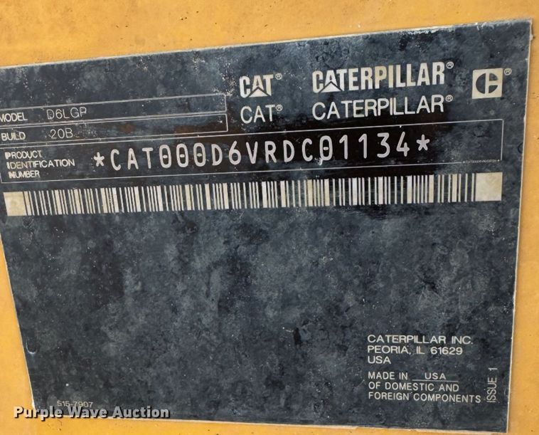 image for item EA7585 2022 Caterpillar D6 LGP dozer