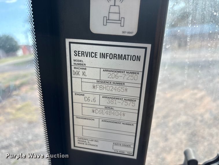 image for item EA7586 2012 Caterpillar D6K XL dozer