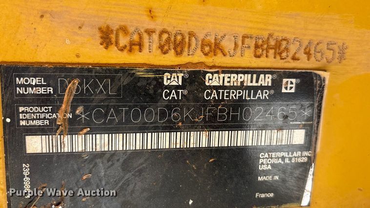 image for item EA7586 2012 Caterpillar D6K XL dozer