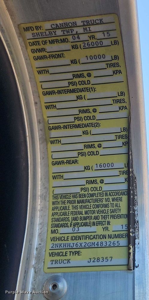 image for item EB8361 2016 Kenworth T3 Series utility / service truck