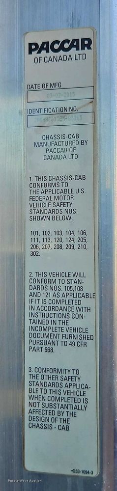 image for item EB8361 2016 Kenworth T3 Series utility / service truck