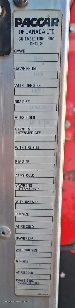 image for item EB8361 2016 Kenworth T3 Series utility / service truck