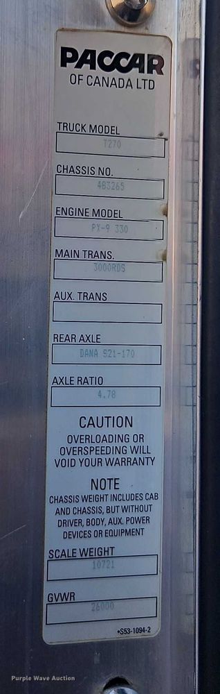 image for item EB8361 2016 Kenworth T3 Series utility / service truck